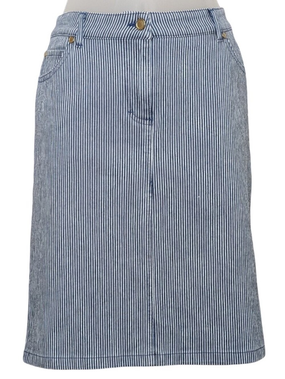 J.McLaughlin | Josette Denim Skirt | Stripes | Boho | Chic |